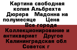 Картина свободная копия Альбрехта Дюрера  “Мадонна на полумесяце“. › Цена ­ 5 000 - Все города Коллекционирование и антиквариат » Другое   . Калининградская обл.,Советск г.